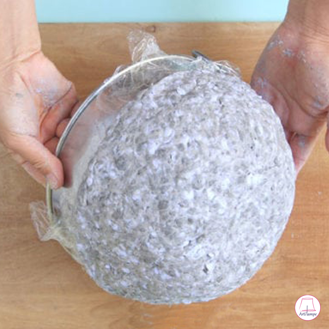 Fabrication forme arrondie en papier mâché