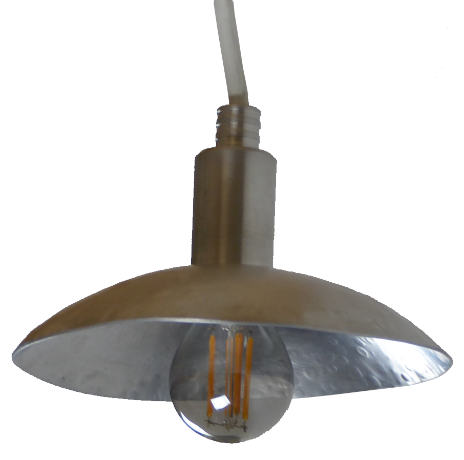 Lampe en aluminium martelée à la main