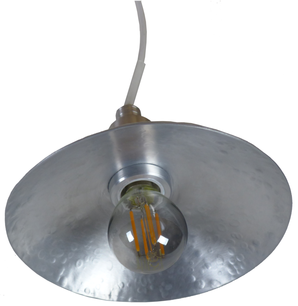 Lampe en aluminium martelée à la main
