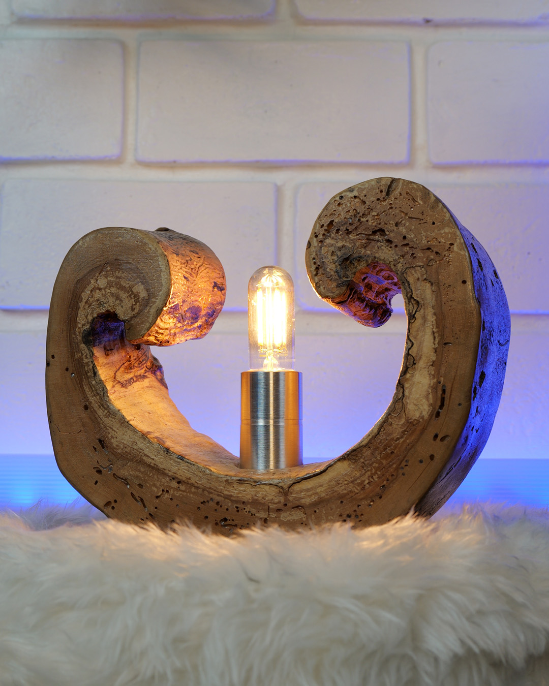 Lampe en pommier forme coeur
